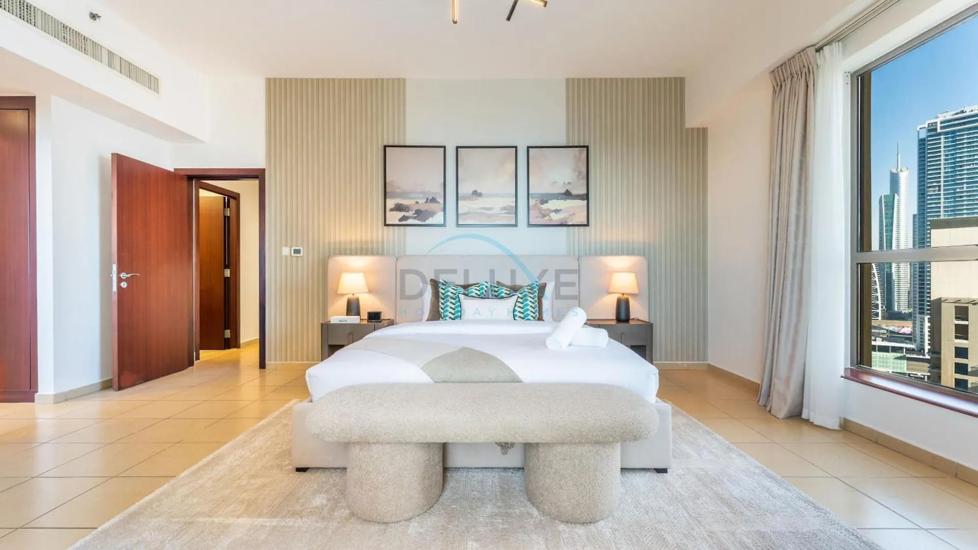 Apartment Close To Major Landmarks 3Br And Assistant Room With Marina Views, Rimal 5, Jbr By Deluxe Holiday Homes Dubai