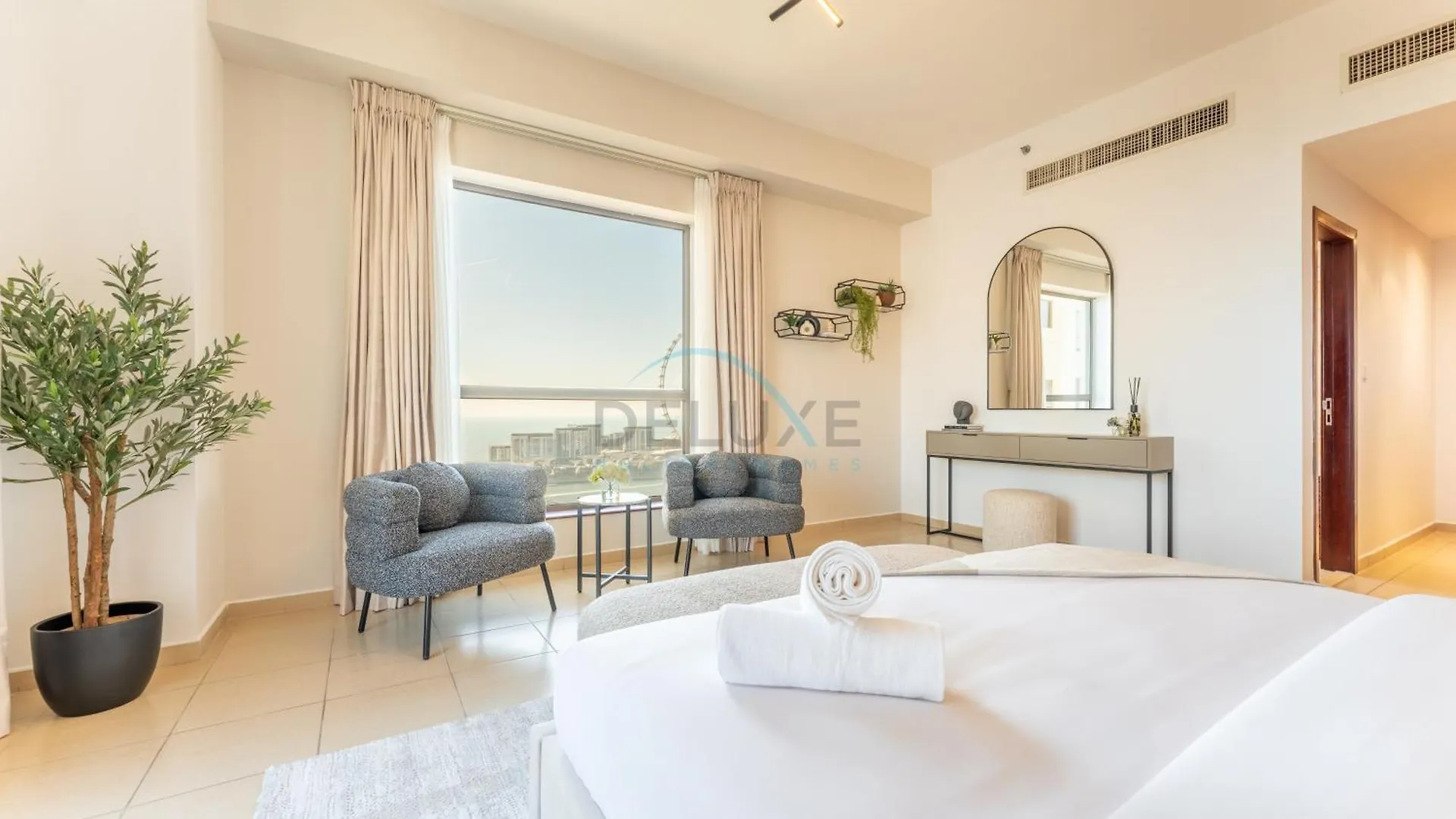 Apartment Close To Major Landmarks 3Br And Assistant Room With Marina Views, Rimal 5, Jbr By Deluxe Holiday Homes Dubai